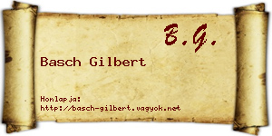 Basch Gilbert névjegykártya
